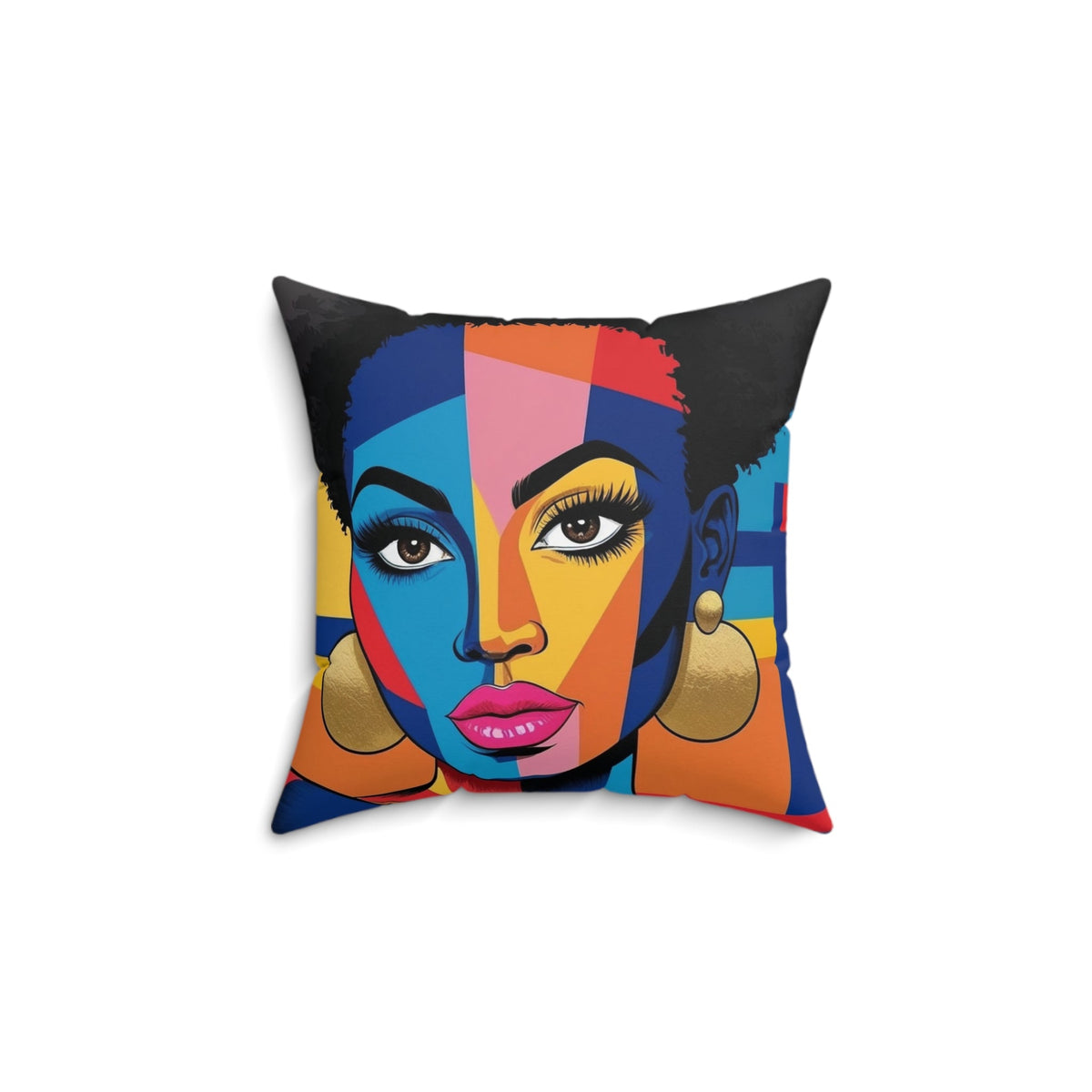 Afro Polyester Square Pillow