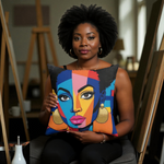 Afro Polyester Square Pillow