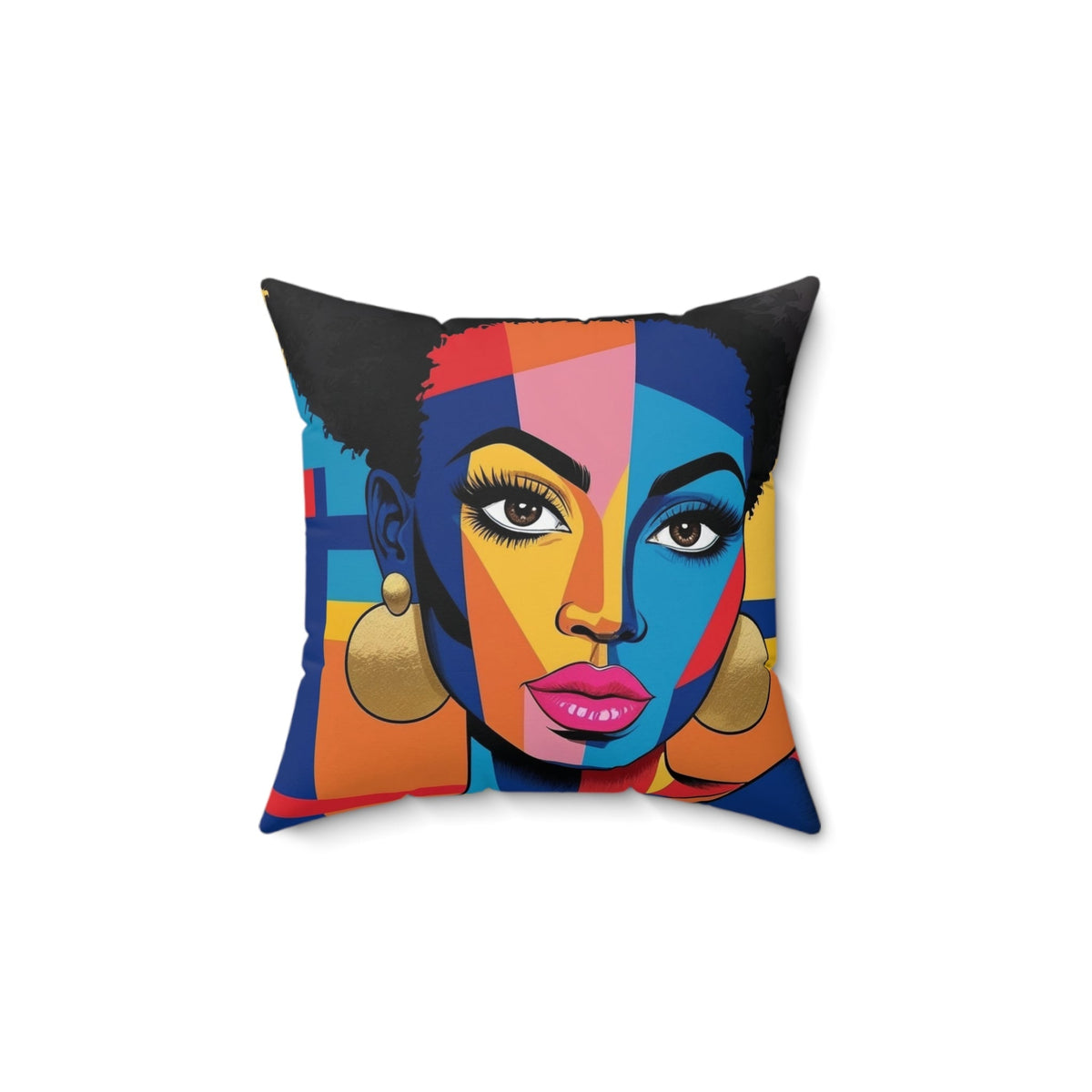 Afro Polyester Square Pillow