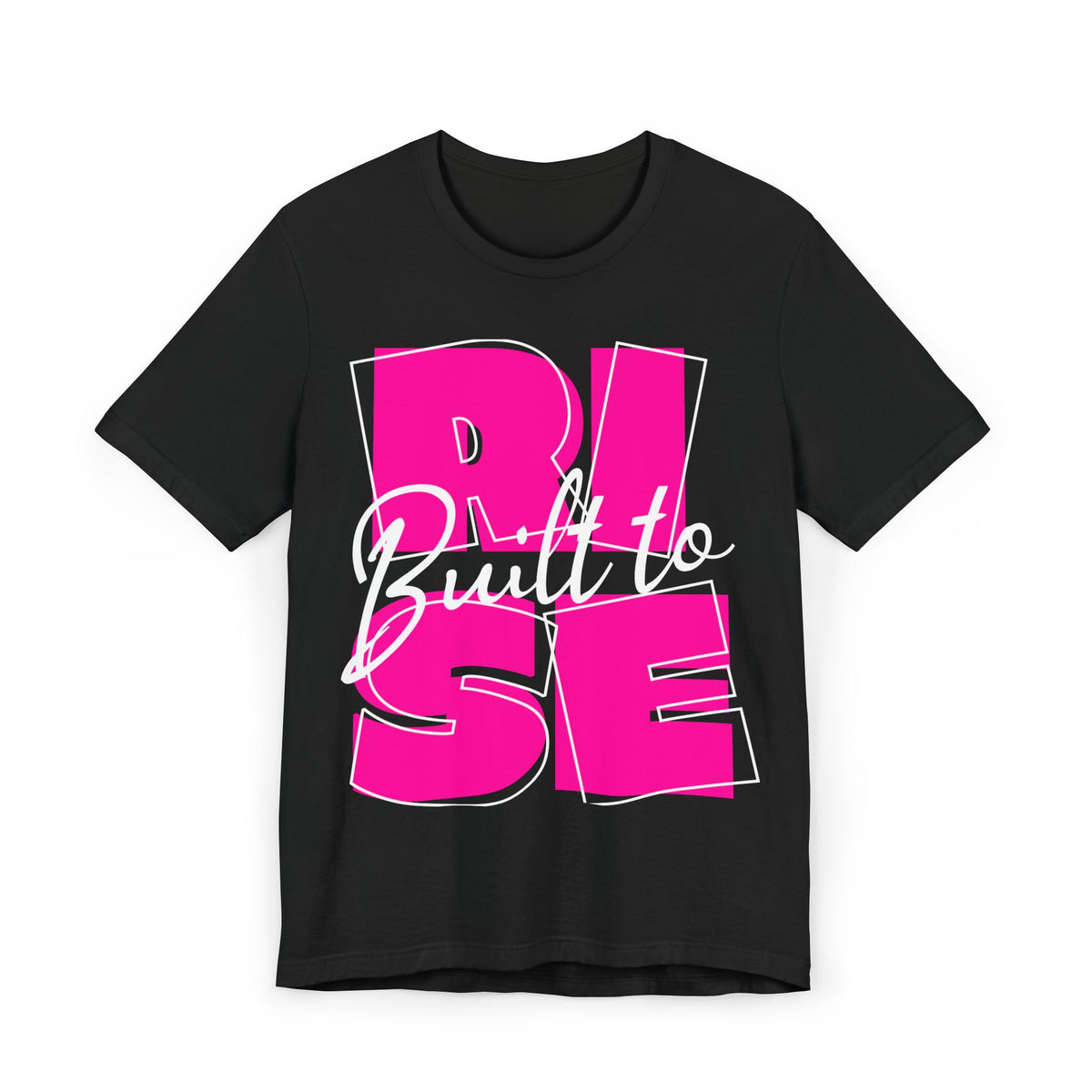 Built to Rise Block Letters T-Shirt (Pink)